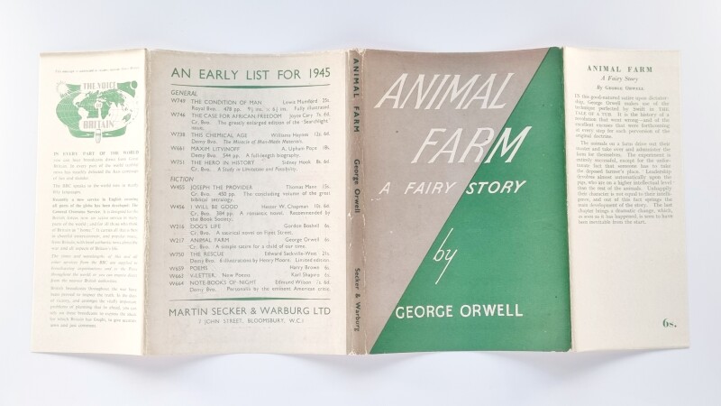 Animal Farm by George Orwell - Dust Wrapper